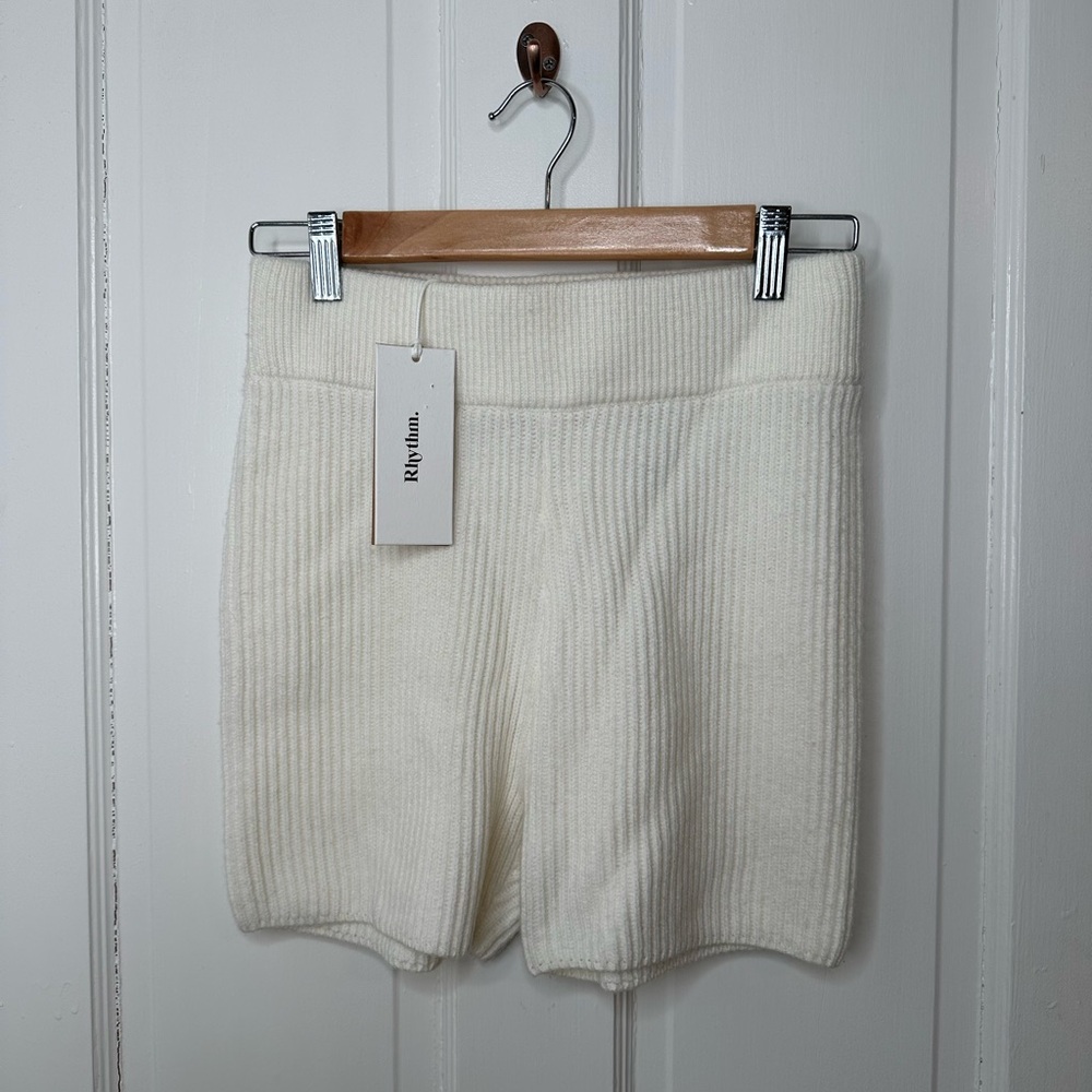 Rhythm. Women's Cream Knit Shorts